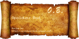 Opoldusz Bod névjegykártya